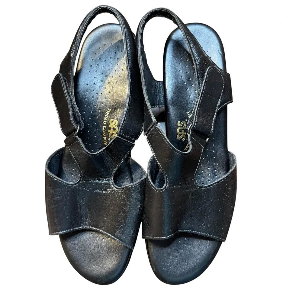 SAS Tripad Comfort Shoes Womens Size 10 Wide Leather Low Heel Sandals L4 208830